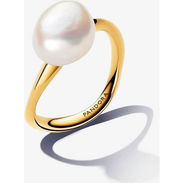 Pandora baroque treated freshwater cultured pearl ring 163293c01-50 uk k