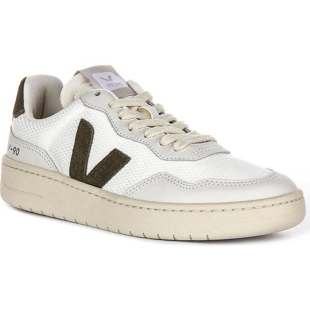 Veja V-90 B-Mesh White_Kaki Women - Sneakers Veja - White - VD1720484A-7 - Size: 7 (7)