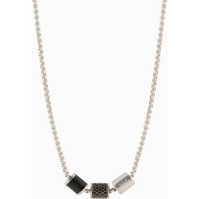 Collier pour homme en acier inoxydable argenté
