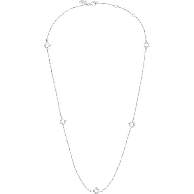 Design Letters Ruth Anchor Charm Lock Necklace - Silver