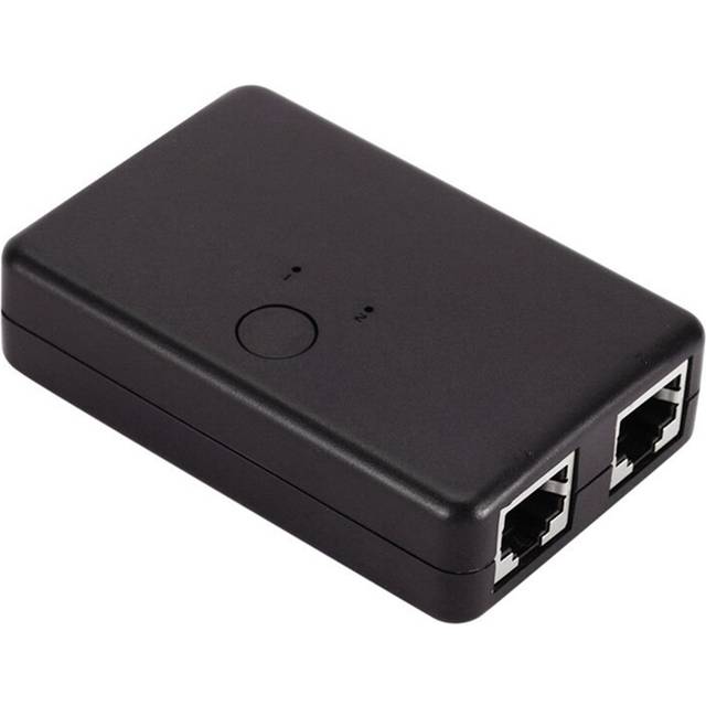 2Port Network Switch RJ45 Splitter Cable 100Mbps Power2 Way Connector