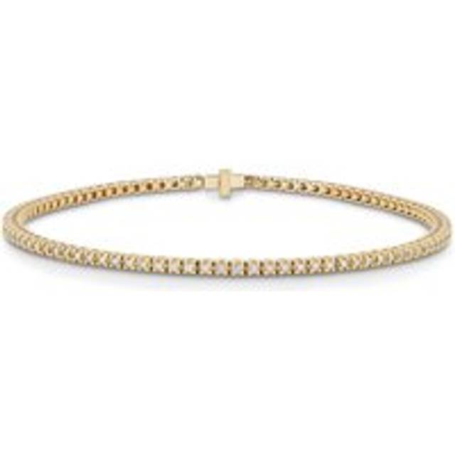 9ct Yellow Gold Diamond Tennis Bracelet - Gold/Yellow Gold