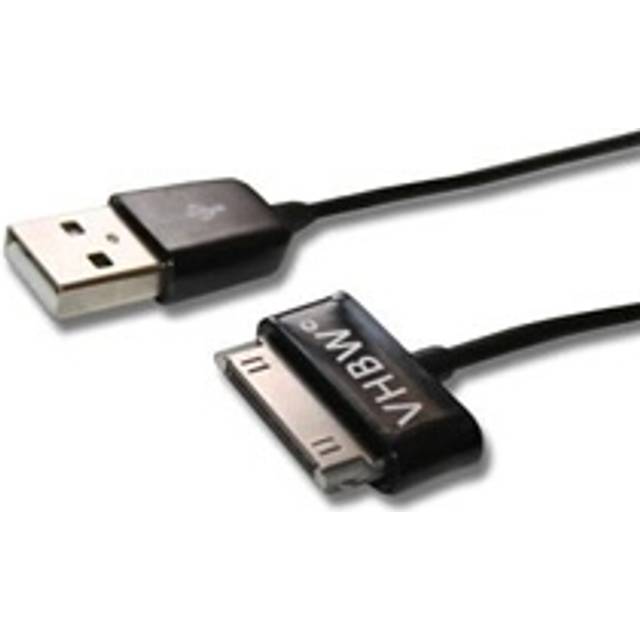 vhbw USB-laddningskabel kompatibel med Samsung Galaxy P1000, Tab 2 GT-P5110, GT-P5100, Galaxy Note 10.1 GT-N8000, GT-N8010, 10.1 LTE GT-N8020