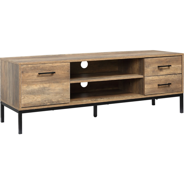 HOMCOM TV Stand for TV up to 50 Inches with Storage Coffee | TJ Hughes Brown