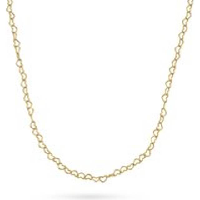 Yellow Gold Plated Heart Chain Necklace - Silver/Gold Plated