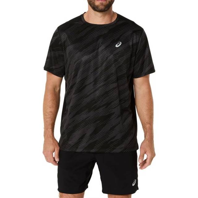 ASICS Core All Over Print T-Shirt - Black - Mens - XL