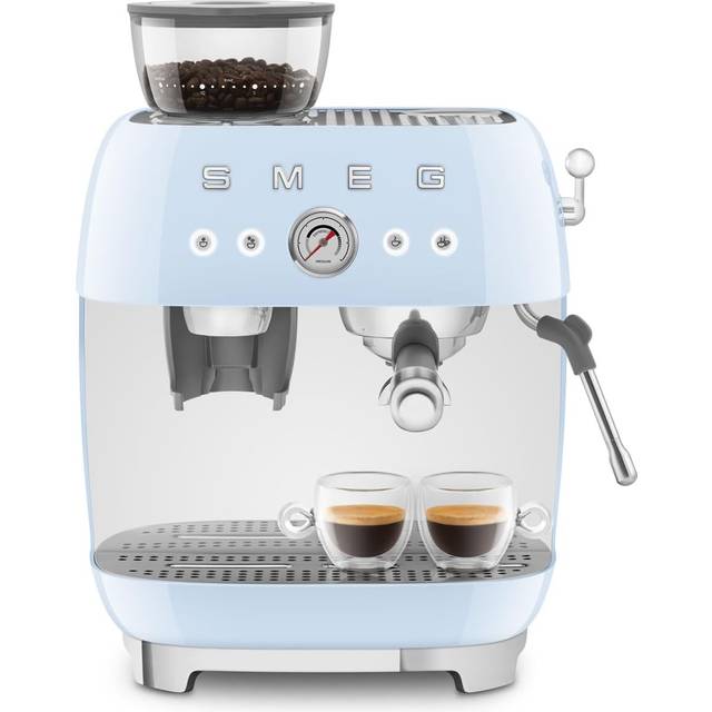 Smeg - EGF03 Espresso Machine with Filter Holder - pastellblau/lackiert/BxHxT 33,4x44,3x34cm/220-240V/50-60Hz/1650W/Schukostecker - pastel blue (44.3 x 33.4 x 34.0cm)