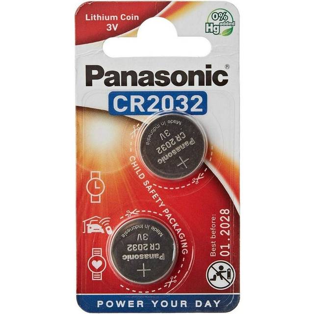 2x panasonic cr2032 lithium coin cell 2032 3v battery car key fobs toys remote
