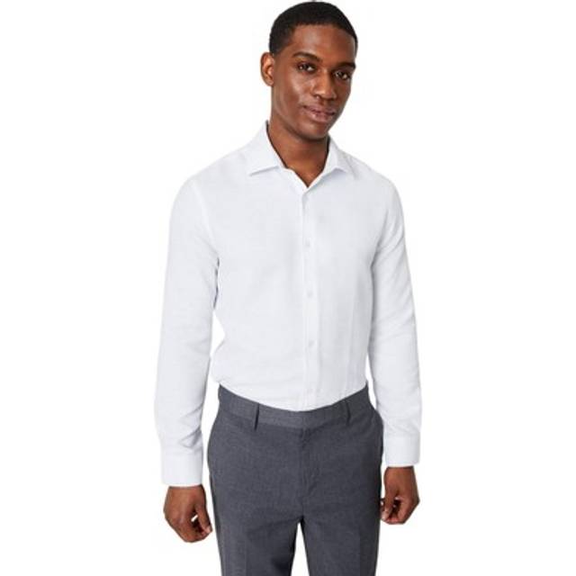 Burton mens smart basket weave slim long-sleeved shirt bw1338
