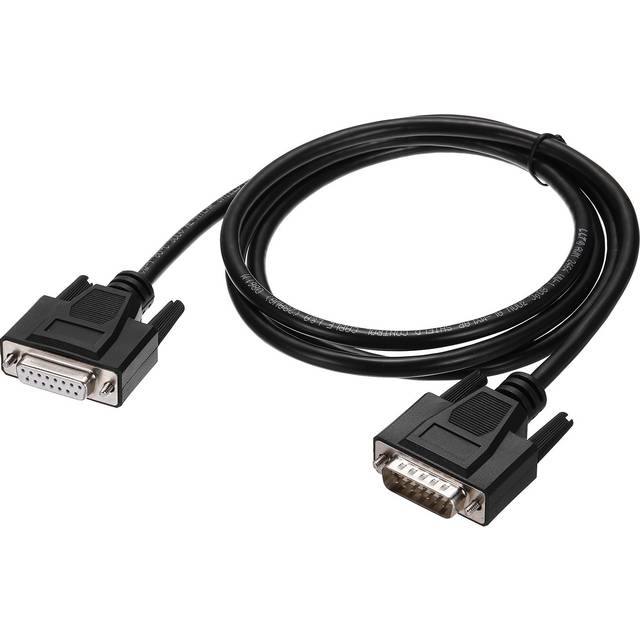 Db15 Serial Cable, 28awg Aluminium Foil Shielded Db15 Male To Female, 4.9 Ft
