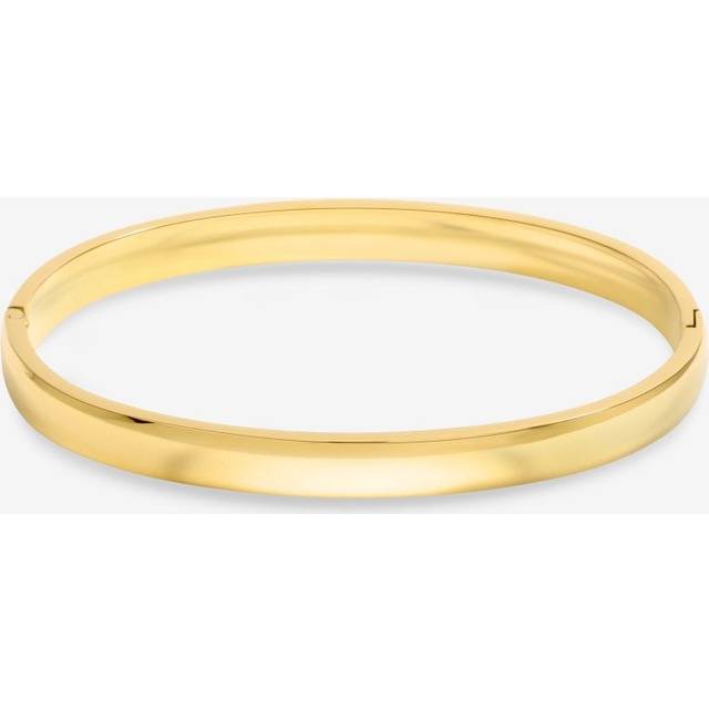 Waterproof Gold Plated Polished Bangle - One Size