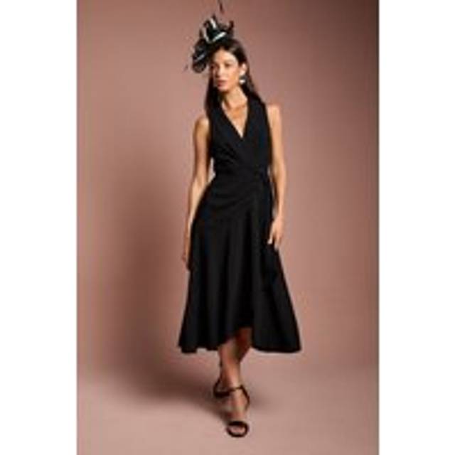 Coast black midi dress womens occasion dresses