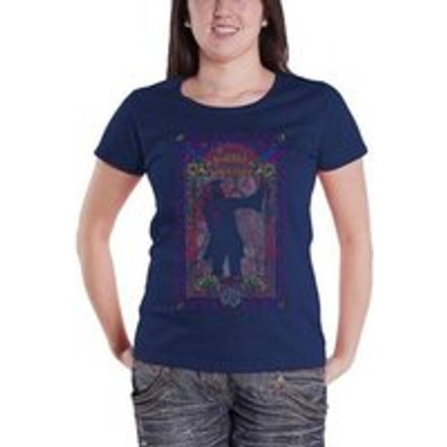 Paisley Cotton T-Shirt - Navy - M