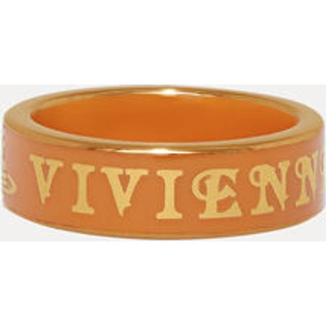 Vivienne Westwood Conduit Street Ring Stainless Steel Goldorange-enamel L Unisex - GoldOrange-Enamel