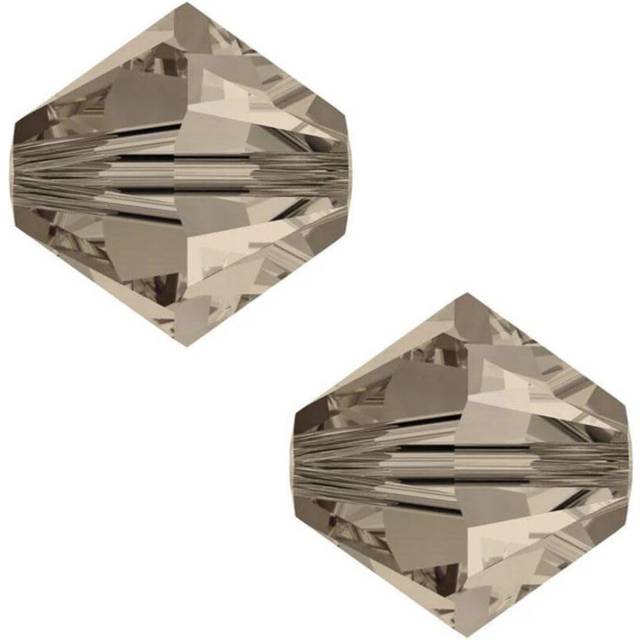 100pcs Adabele Austrian 10mm Faceted Loose Bicone Crystal Beads Smoked Quartz Compatible with Swarovski Crystals 5301/5328 SSB1021