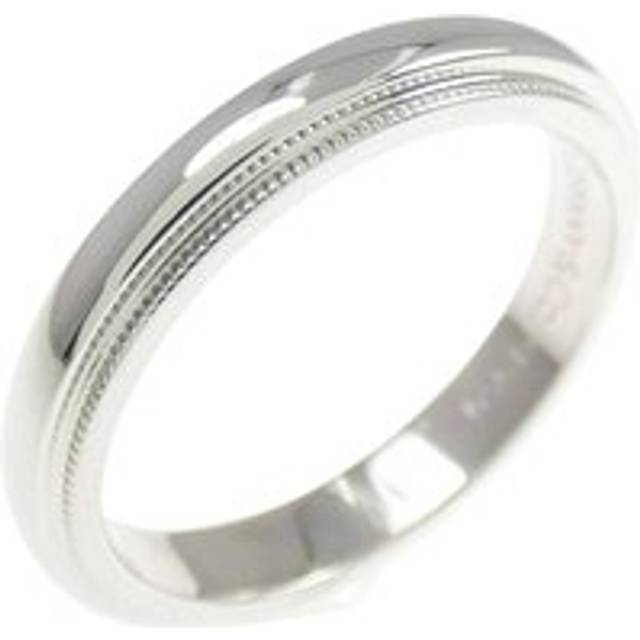 Preloved Platinum Wedding Band Milgrain Unisex - Silver Rings - Grey - One Size