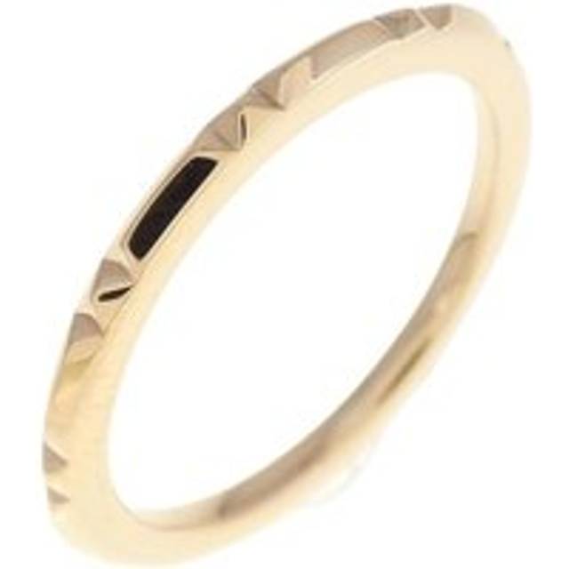 Womens Preloved Geometric Textured Band Ring Wo - Gold - Metallics - One Size
