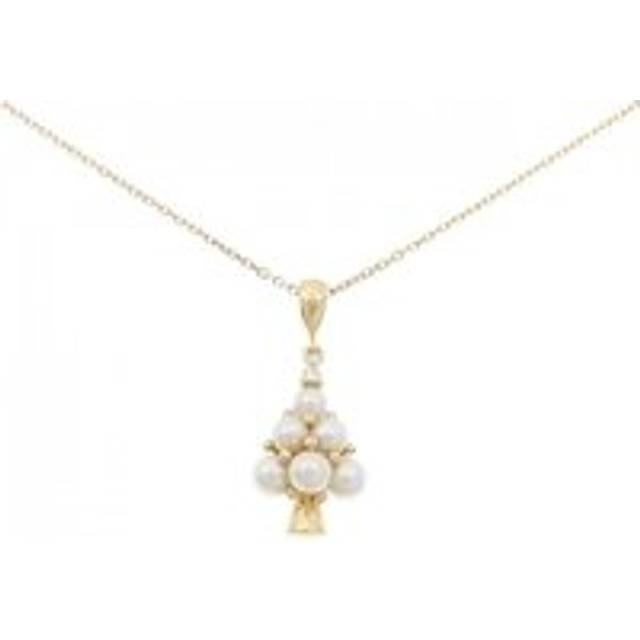 Womens Preloved Pearl Tree Pendant Necklace Wo - Gold - Metallics - One Size
