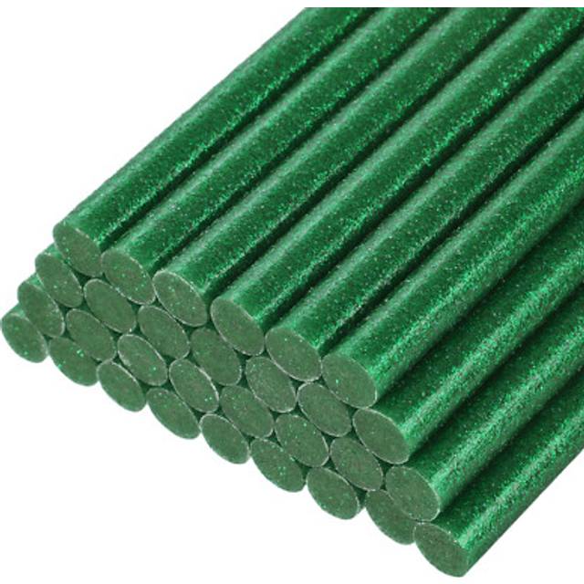 30pcs mini hot glue gun sticks 4" x 0.43" for glue gun, glitter green