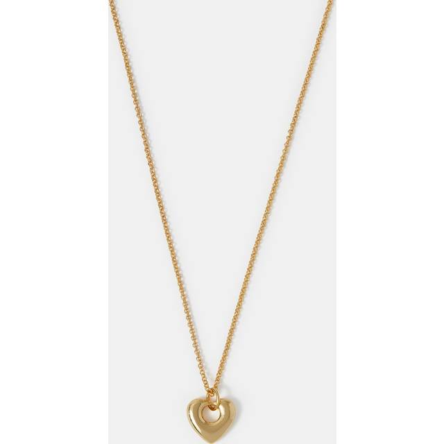 14ct Gold-plated Chunky Heart Pendant Necklace - Accessorize - One Size