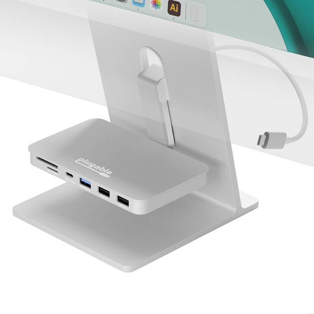 Plugable 6-in-1 USB C Hub for iMac 24 Inch 2021 and 2023 (AD-6IN1)