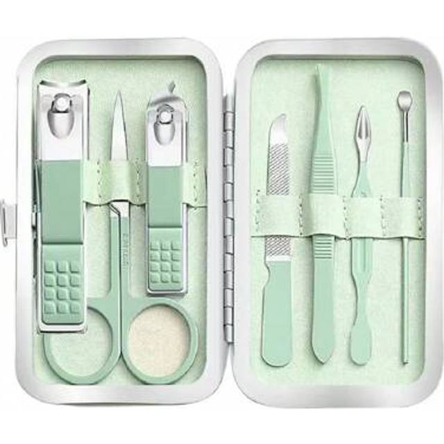 SHEIN Manicure Set Nail Clipper Set Men Women 8 In 1 Toe Finger Nail Clipper Personal Care Tools With Portable Travel Case Manicure Pedicure Tools Grooming
