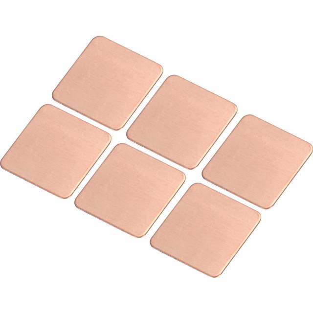 Heatsink copper sheet shim 15mm x 15mm x 0.5mm thermal conductive heat sink 6pcs