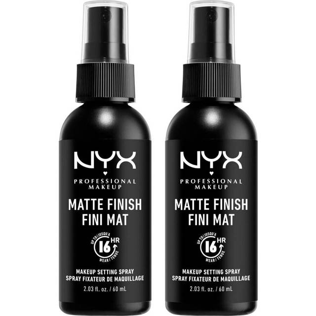 NYX PROFESSIONAL MAKEUP 3600551013893 Makeup Setting Sprej, Svart, 2 st