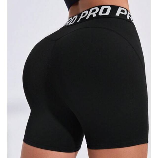 SHEIN Women Simple Print Sports Yoga Shorts For Hip LiftingWomen Sweat Short, Gym Short, Biker Short