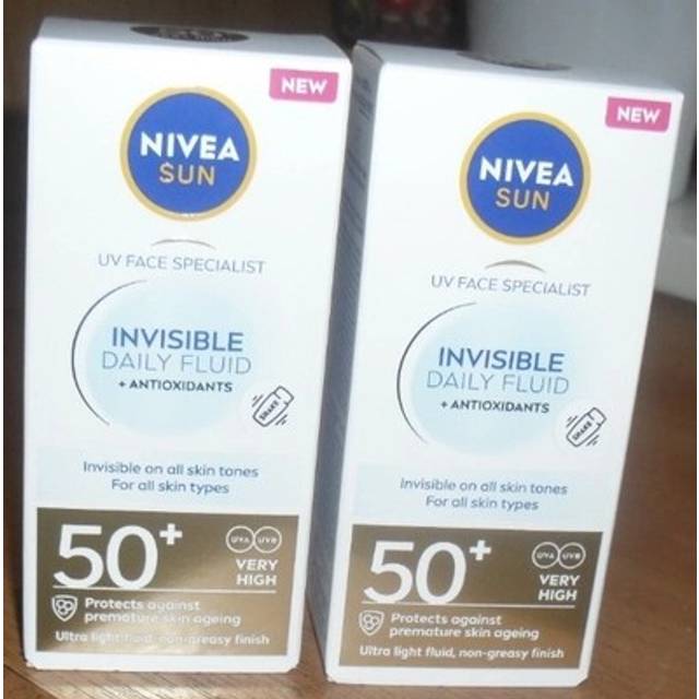 Nivea sun uv face invisible daily fluid spf50+ (40ml), face sunscreen with niac