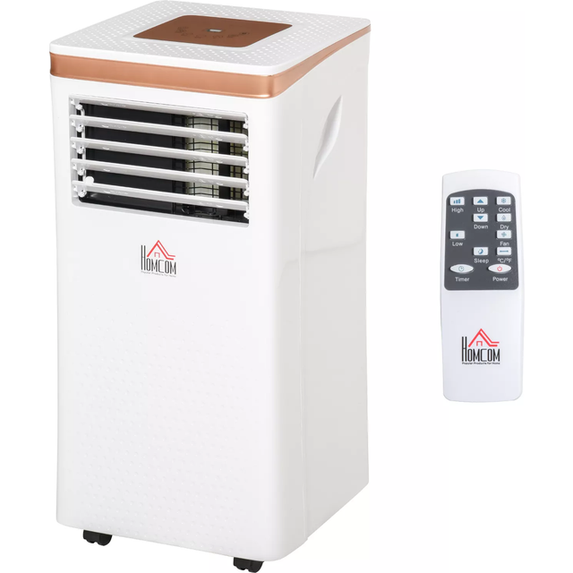 HOMCOM White and Rose Gold 7000BTU Air Conditioner