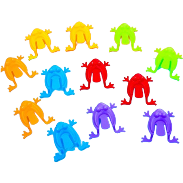 SHEIN 6/10/20/30pcs Jumping Frog Toys, Mini Transparent Plastic Finger Action Training Toys, Perfect Birthday Party Gifts And Small Gifts, Fun Teaching, Cou