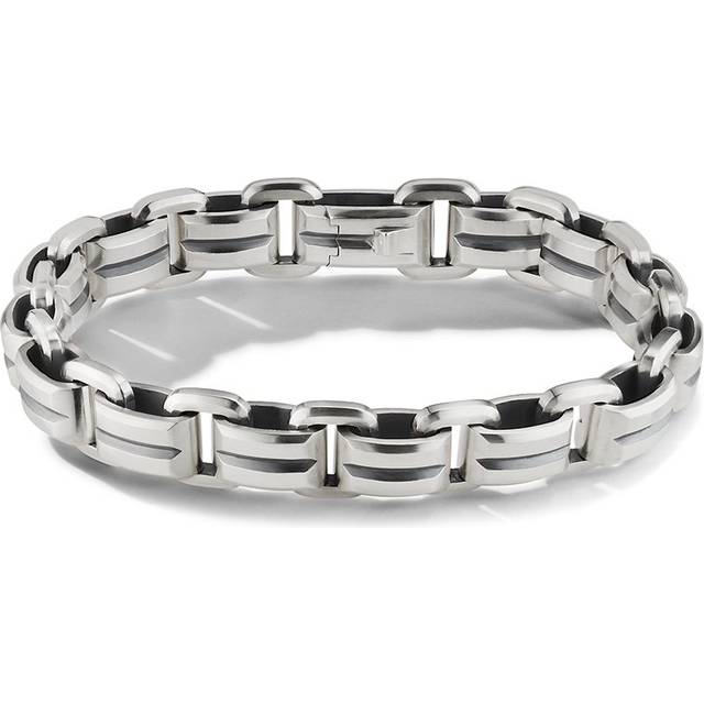 David Yurman - sterling silver Deco Beveled link bracelet (7.5mm) - men - Sterling Silver - S