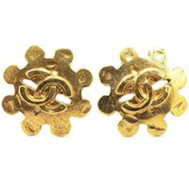 Womens Preloved CC Logo Earrings Wo - Gold - Metallics - One Size