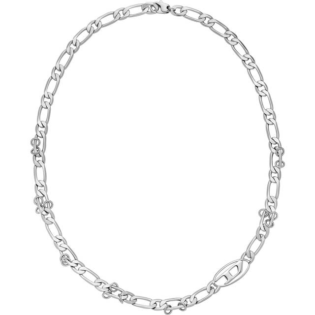 Diesel Kette Oval D Logo DX1600040 - silber