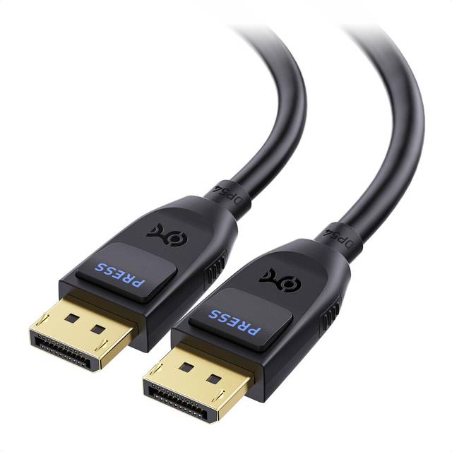 VESA Certified 54Gbps DisplayPort 2.1 Cable 3m, DP54 Cable with, 8K 165Hz, 4K 500Hz in Black with FreeSync, G-SYNC and HDR for Gaming Monitor, PC, RTX