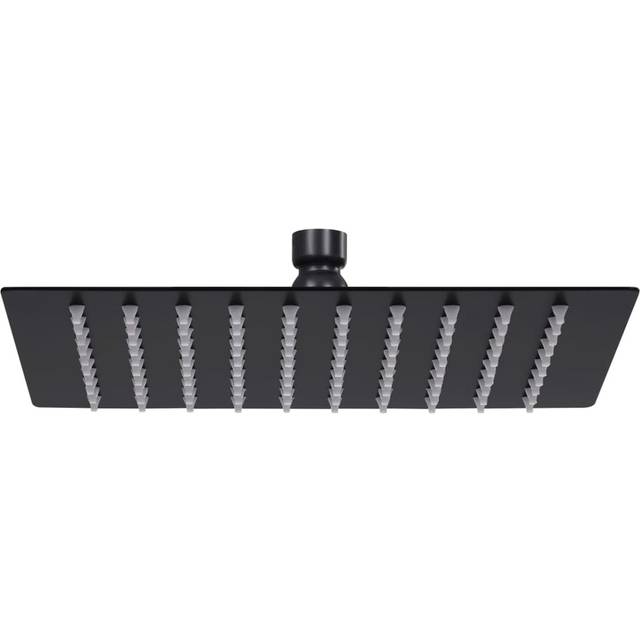 vidaXL Rain Shower Head Stainless Steel 20x20 cm Square Black