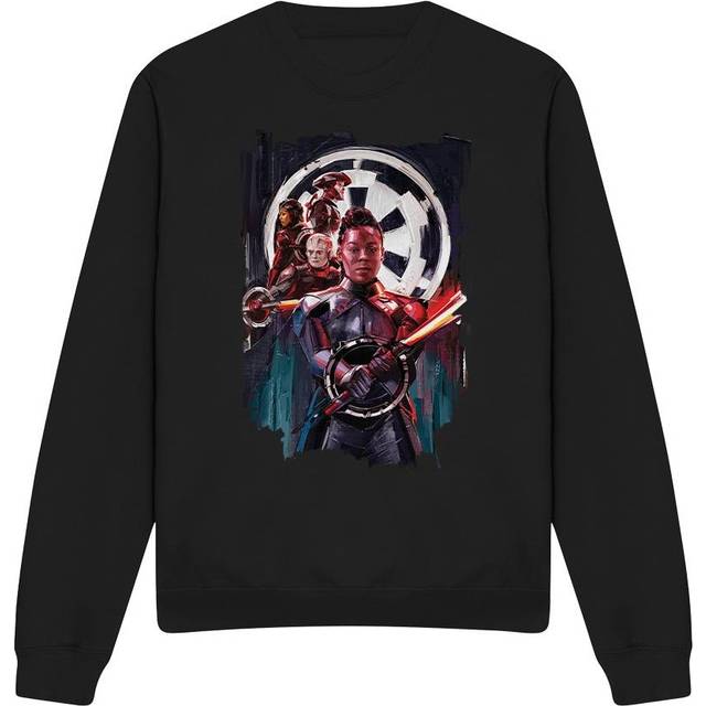 (XXL, Black) Star Wars Unisex Adult Inquisitors Obi Wan Kenobi Reva Painted Sweatshirt