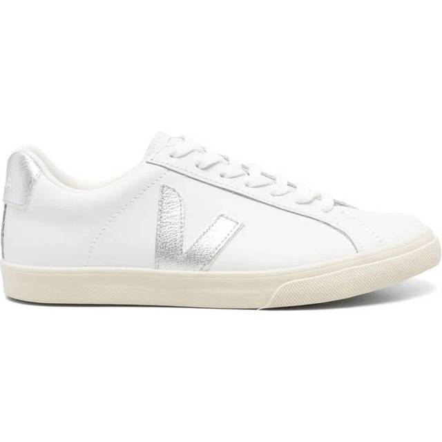 Veja Women's Esplar Logo Trainers - White/Grey, White/Grey, Size 5, Women