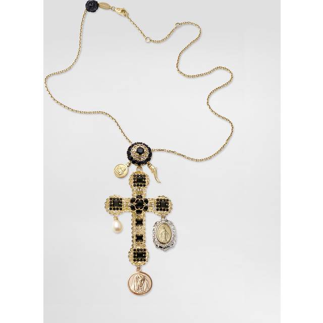 Dolce & Gabbana Sicily Necklace 18-carat Yellow Gold And Black Sapphires - Woman Necklaces Gold Onesize