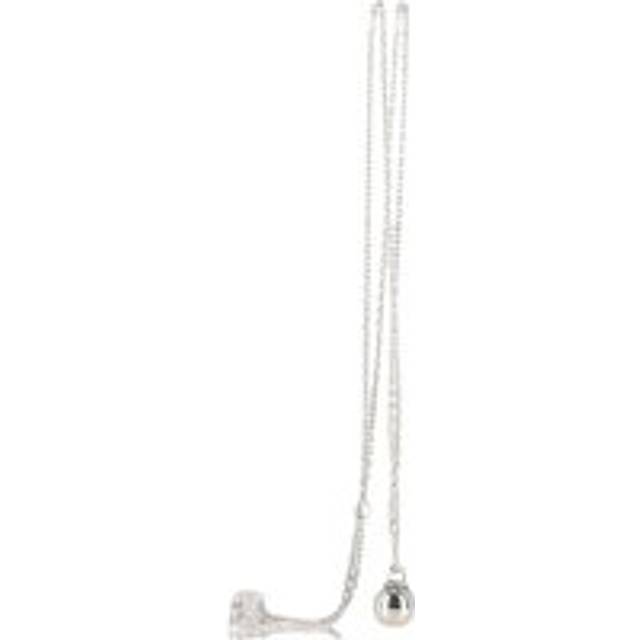 Womens Preloved Silver Ball Charm Necklace Wo - Grey - One Size