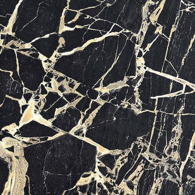 Rasch Vasari Enzo Black Marble Wallpaper Metallic Heavyweight Textured Vinyl