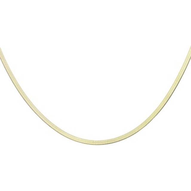 Herringbone necklaces 3mm 20" long stainless steel snake chain necklace, gold