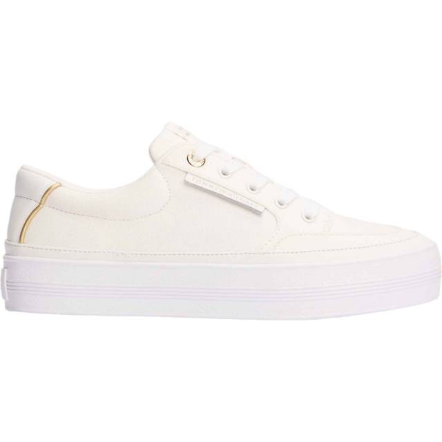 Tommy Hilfiger for woman. FW0FW08323 Trainers Essential Vulc white (41), Fabric, Flat, Laces, Casual