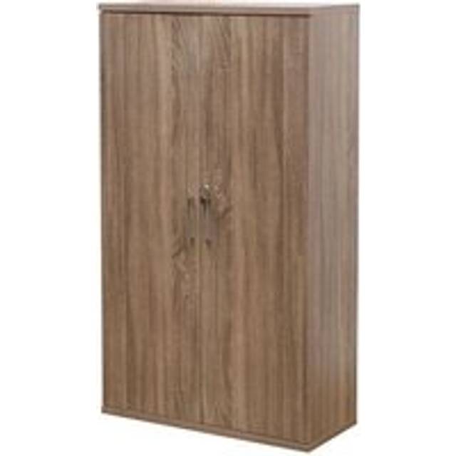 Storage Cabinet Shoe Cupboard 2-Door Locking 3 Shelf Tool Chest 140Cm Dark Oak - One Size