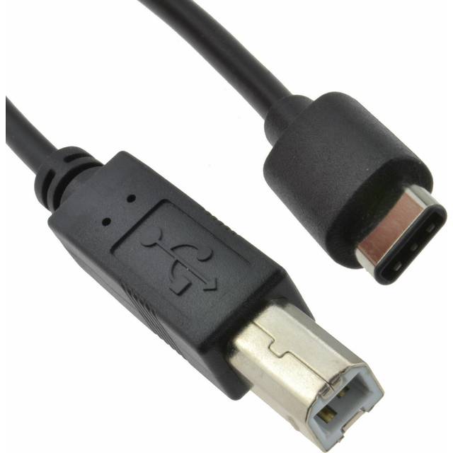 kenable USB Type C Male Plug to B Type Printer Male Plug Cable Black 2m