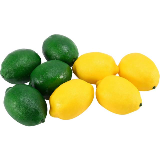 8 Pack Artificial Fake Lemons Fruit for Vase Filler Home Kitchen Decoration, Yellow and Green