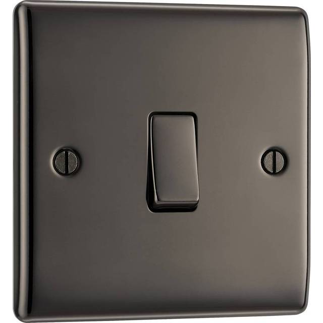 BG Nexus Metal Black Nickel Single Switch, 10Ax 2 Way - NBN12