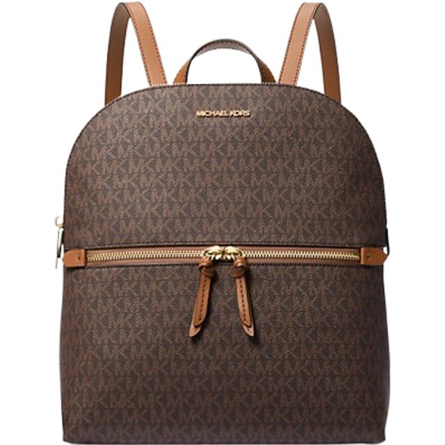 MK Dallas Medium Signature Logo Backpack - Brown - Michael Kors - ONE SIZE