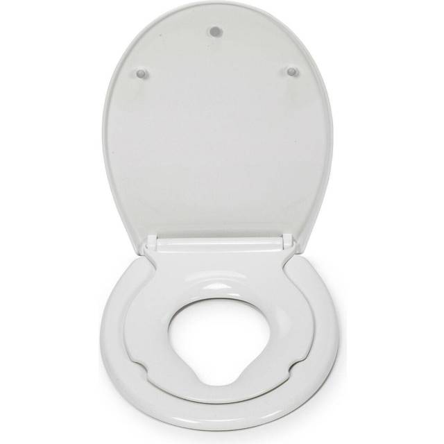 Croydex family toilet seat w child seat soft close quick release anti bacterial
